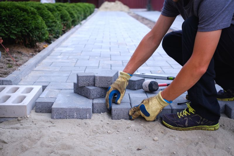Modern paver layout
